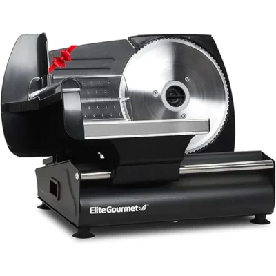 Elite Gourmet EMT-625B Ultimate Precision Electric Deli Food Meat Slicer Removable Stainless Steel Blade